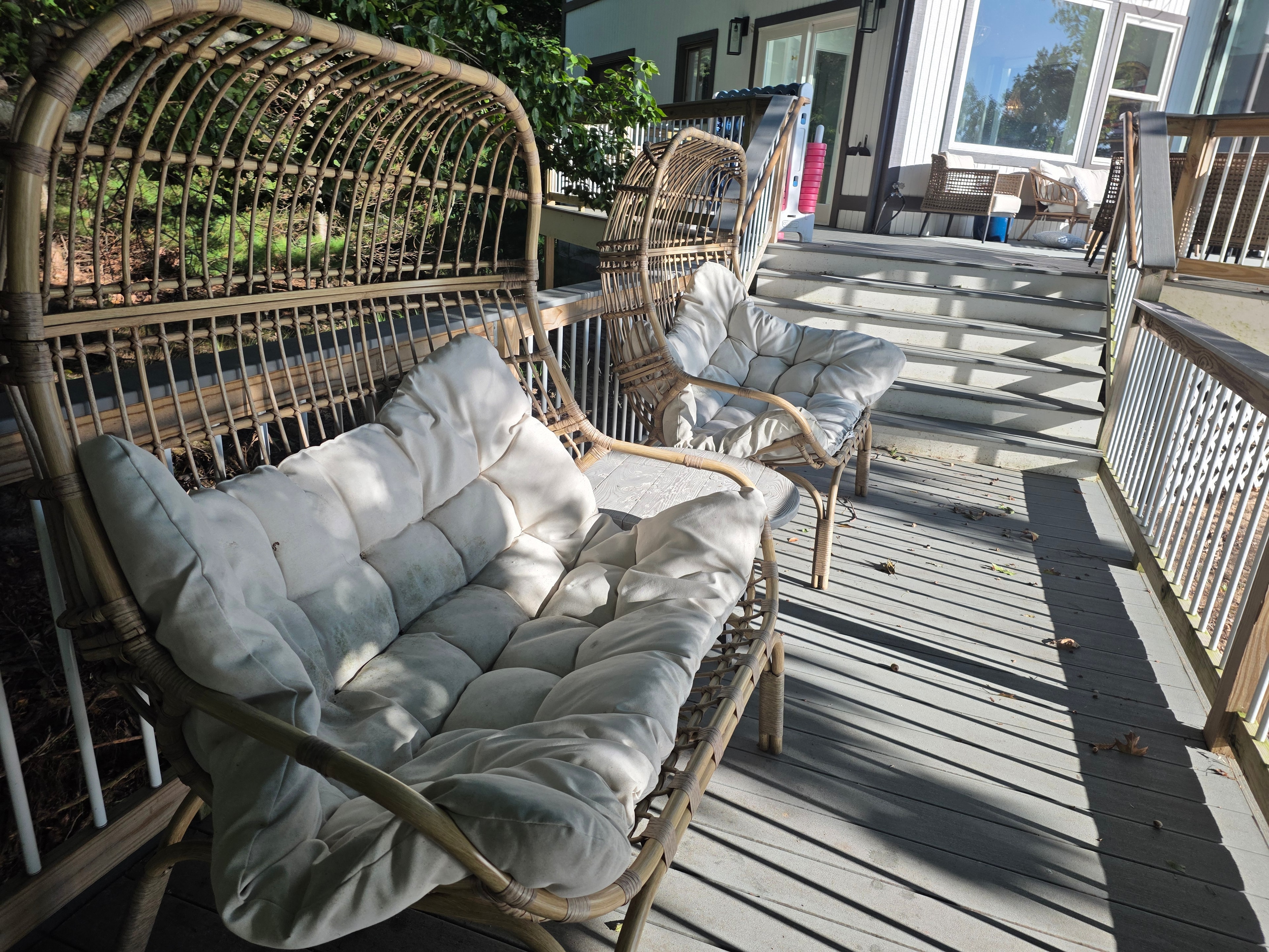 Outdoor deck seating area